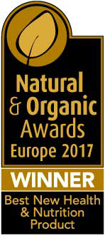 Natural & Organic Awards Europe 2017, Winner - Best New Health & Nutrition Product Natural & Organic Awards Europe 2017, Winner - Best New Health & Nutrition Product